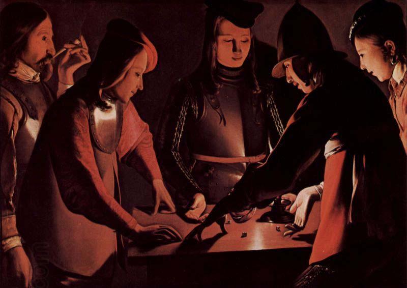 Georges de La Tour Dice players oil painting picture